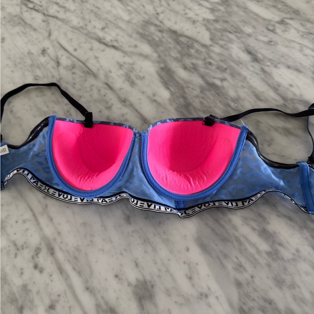 Aeropostale Blue and Black Underwire Bra 34B - Picture 4 of 6